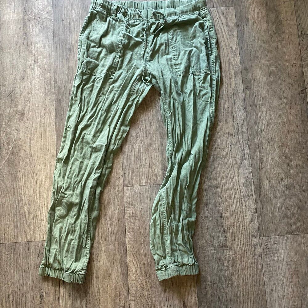 Fashion Nova Olive Green Jogger Pants – Drawstring Waist, Pockets, Size Large